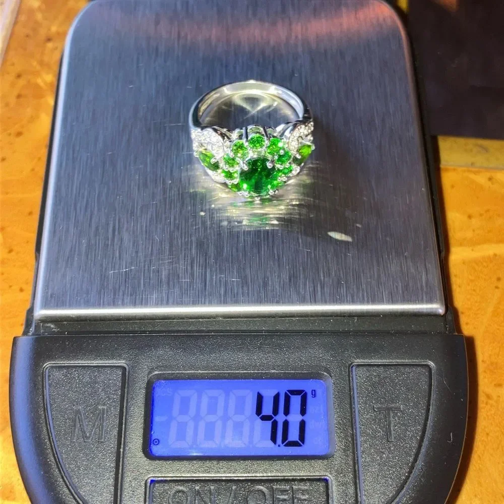 Natural Chrome Diopside Sterling Silver Ring Size 6